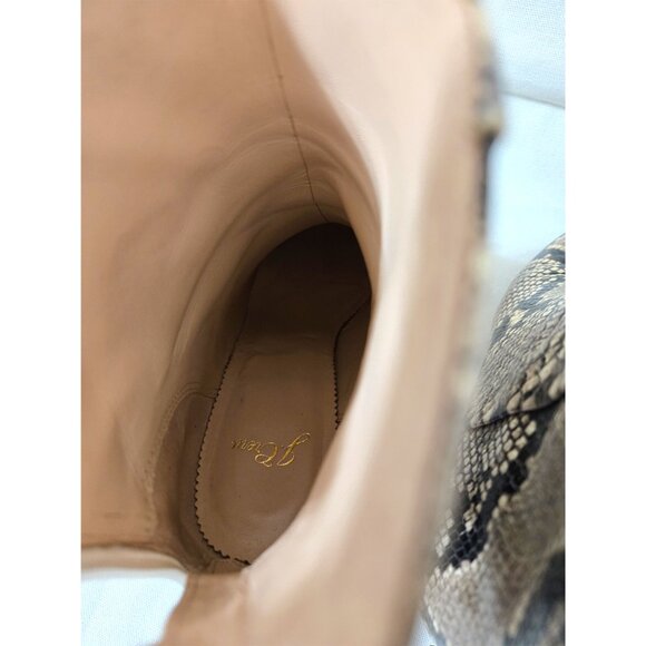 J. Crew Sadie Snake Embossed Leather Boots - size 7 - Picture 12 of 15